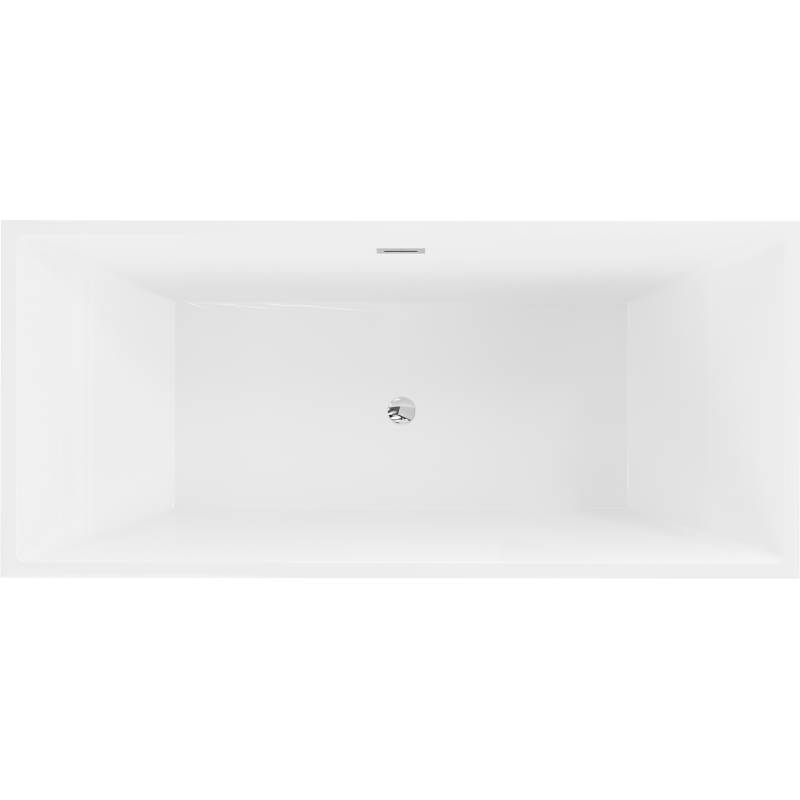 Mexen Vigo freistehende Badewanne 178,5 x 80 cm, weiß, Überlauf chrom - 51251788000-01