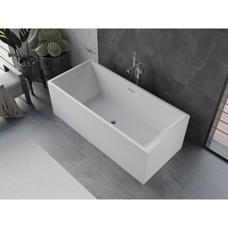 Mexen Vigo freistehende Badewanne 178,5 x 80 cm, weiß, Überlauf chrom - 51251788000-01