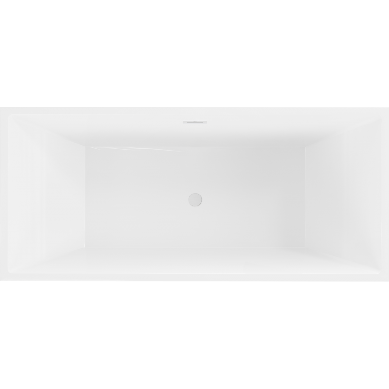 Mexen Vigo freistehende Badewanne 178,5 x 80 cm, weiß, weißer Überlauf - 51251788000-20
