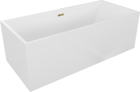 Mexen Vigo freistehende Badewanne 178,5 x 80 cm, weiß, Überlauf gold - 51251788000-50
