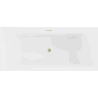 Mexen Vigo freistehende Badewanne 178,5 x 80 cm, weiß, Überlauf gebürstet gold - 51251788000-55