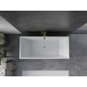 Mexen Vigo freistehende Badewanne 178,5 x 80 cm, weiß, Überlauf gebürstet gold - 51251788000-55