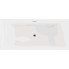 Mexen Vigo freistehende Badewanne 178,5 x 80 cm, weiß, Überlauf Roségold - 51251788000-60