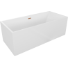 Mexen Vigo freistehende Badewanne 178,5 x 80 cm, weiß, Überlauf gebürstetes Kupfer - 51251788000-65