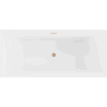Mexen Vigo freistehende Badewanne 178,5 x 80 cm, weiß, Überlauf gebürstetes Kupfer - 51251788000-65