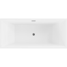 Mexen Vigo freistehende Badewanne 178,5 x 80 cm, weiß, Überlauf Gun Metal - 51251788000-95