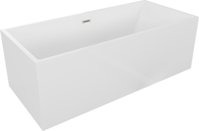 Mexen Vigo freistehende Badewanne 178,5 x 80 cm, weiß, Überlauf gebürstetes Nickel - 51251788000-97