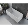 Mexen Vigo freistehende Badewanne 178,5 x 80 cm, weiß, Überlauf gebürstetes Nickel - 51251788000-97