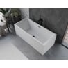 Mexen Vigo freistehende Badewanne 178,5 x 80 cm, weiß, schwarzer Überlauf - 51251788000-70