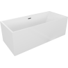 Mexen Vigo freistehende Badewanne 178,5 x 80 cm, weiß, Überlauf gun gray gebürstet - 51251788000-66