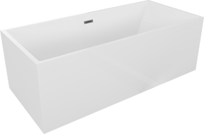 Mexen Vigo freistehende Badewanne 178,5 x 80 cm, weiß, Überlauf gun gray gebürstet - 51251788000-66