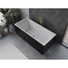 Mexen Vigo freistehende Badewanne 178,5 x 80 cm, weiß/schwarz, Überlauf gold - 51251788075-50