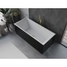 Mexen Vigo freistehende Badewanne 178,5 x 80 cm, weiß/schwarz, Überlauf gold gebürstet - 51251788075-55