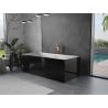 Mexen Vigo freistehende Badewanne 178,5 x 80 cm, weiß/schwarz, Überlauf Roségold - 51251788075-60