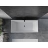 Mexen Vigo freistehende Badewanne 178,5 x 80 cm, weiß/schwarz, schwarzer Überlauf - 51251788075-70