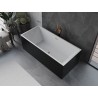 Mexen Vigo freistehende Badewanne 178,5 x 80 cm, weiß/schwarz, Überlauf gebürstetes Kupfer - 51251788075-65