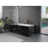 Mexen Vigo freistehende Badewanne 178,5 x 80 cm, weiß/schwarz, Überlauf gebürstetes Kupfer - 51251788075-65