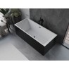 Mexen Vigo freistehende Badewanne 178,5 x 80 cm, weiß/schwarz, schwarzer Überlauf - 51251788075-70