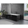 Mexen Vigo freistehende Badewanne 178,5 x 80 cm, weiß/schwarz, Überlauf gun metal - 51251788075-95