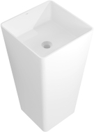 Mexen Adora freistehendes Waschbecken aus Konglomerat 45 x 45 cm, weiß matt - 26564500