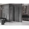 Mexen Velar Schiebetür-Duschkabine 120 x 85 cm, transparent, Gun Metal - 871-120-085-01-95