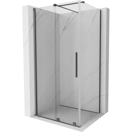 Mexen Velar Duschkabine, 120 x 80 cm, transparent, Gun Metal - 871-120-080-01-95