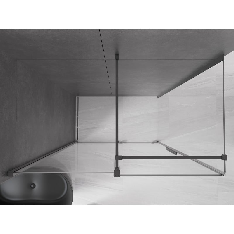 Mexen Velar Duschkabine Schiebetür 160 x 100 cm, transparent, Gun Metal - 871-160-100-01-95