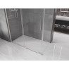 Mexen Velar Schiebeduschkabine 140 x 75 cm, transparent, gebürsteter Nickel - 871-140-075-01-97