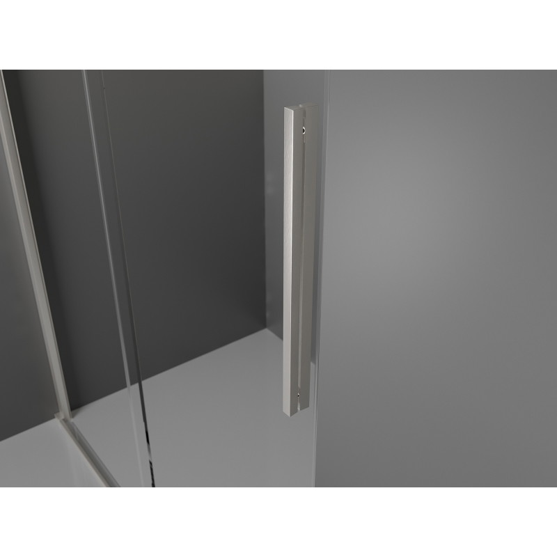 Mexen Velar Schiebedusche 140 x 70 cm, transparent, gebürsteter Nickel - 871-140-070-01-97