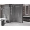 Mexen Velar Duschkabine zum Schieben 150 x 80 cm, transparent, gebürstetes Nickel - 871-150-080-01-97