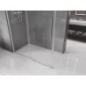 Mexen Velar Duschkabine verschiebbar 150 x 90 cm, transparent, gebürsteter Nickel - 871-150-090-01-97