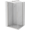 Mexen Velar Duschkabine Schiebetür 110 x 85 cm, transparent, gebürsteter Nickel - 871-110-085-01-97