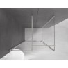 Mexen Velar Duschkabine Schiebetür 110 x 85 cm, transparent, gebürsteter Nickel - 871-110-085-01-97