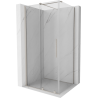 Mexen Velar Duschkabine Schiebetür 120 x 85 cm, transparent, gebürsteter Nickel - 871-120-085-01-97