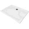 Mexen Flat Rechteckige Slim-Duschwanne 130 x 90 cm, weiß, schwarzer Siphon - 40109013B