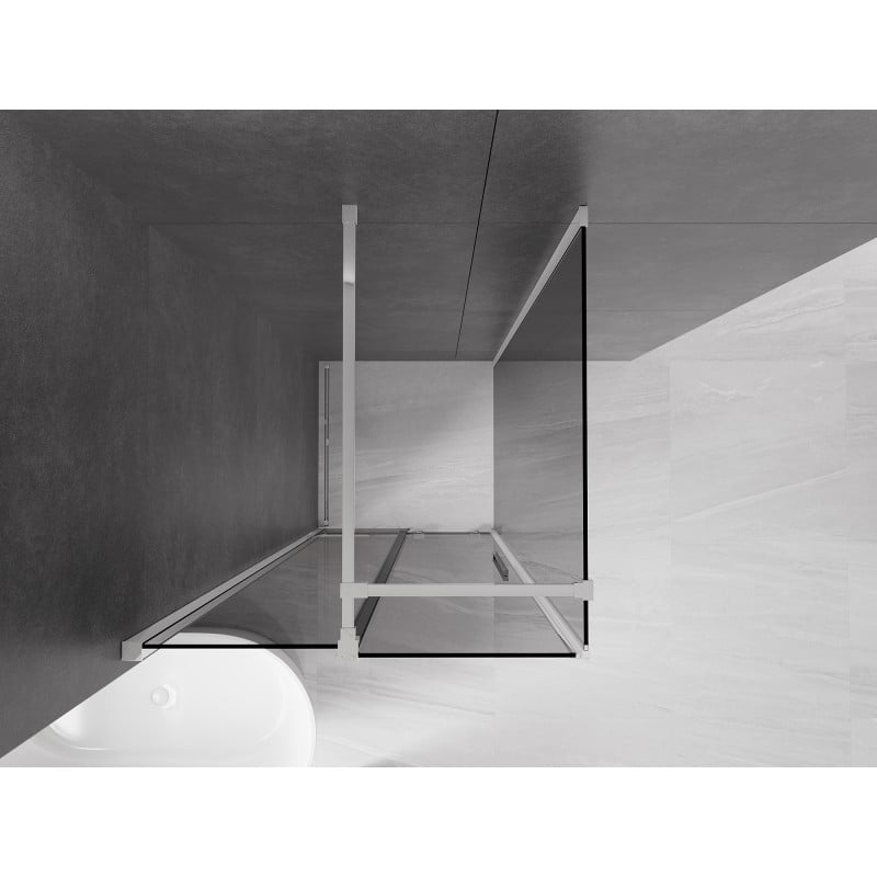 Mexen Velar Duschkabine zum Schieben 120 x 120 cm, Grafit, Chrom - 871-120-120-41-01