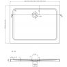 Mexen Flat rechteckige Duschwanne Slim 120 x 90 cm, weiß, schwarzer Siphon - 40109012B