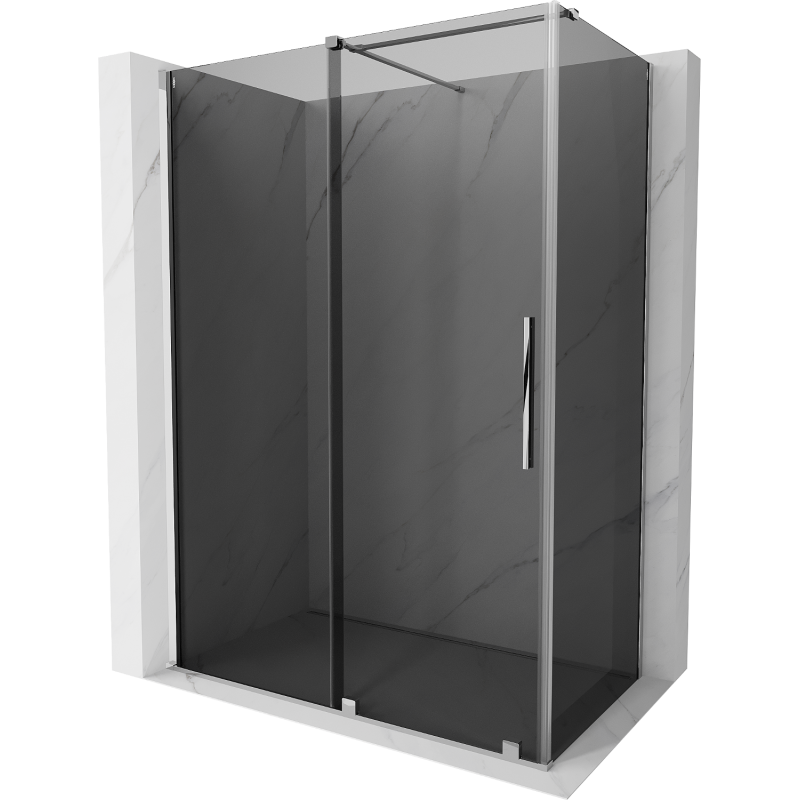 Mexen Velar Schiebedusche 140 x 80 cm, Grafit, Chrom - 871-140-080-41-01