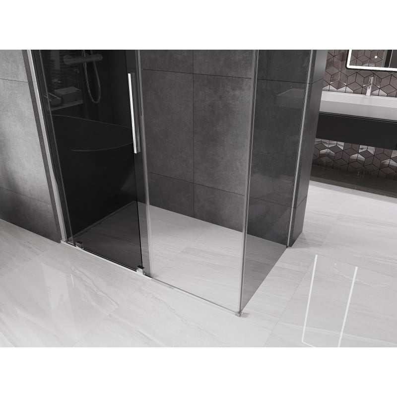Mexen Velar Schiebedusche 140 x 80 cm, Grafit, Chrom - 871-140-080-41-01
