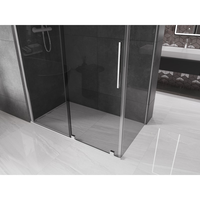 Mexen Velar Duschkabine, verschiebbar 150 x 75 cm, Graphit, Chrom - 871-150-075-41-01