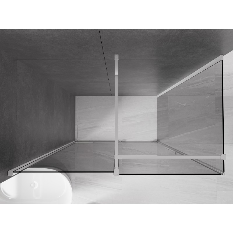 Mexen Velar Schiebeduschkabine 150 x 90 cm, Graphit, Chrom - 871-150-090-41-01