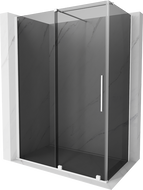 Mexen Velar Duschkabine, verschiebbar 150 x 80 cm, Grafit, Weiß - 871-150-080-41-20