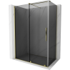 Mexen Velar Duschkabine Schiebetür 140 x 70 cm, Graphit, Gold - 871-140-070-41-50