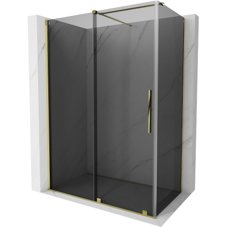 Mexen Velar Duschkabine zum Schieben 150 x 70 cm, Graphit, Gold - 871-150-070-41-50