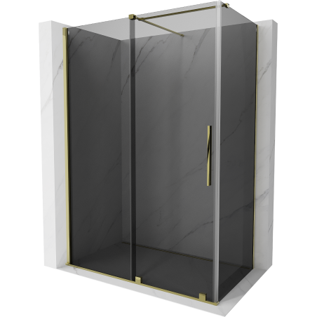 Mexen Velar Duschkabine verschiebbar 150 x 85 cm, grafit, gold - 871-150-085-41-50