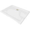 Mexen Flat rechteckige Duschwanne Slim 120 x 90 cm, weiß, goldener Siphon - 40109012G