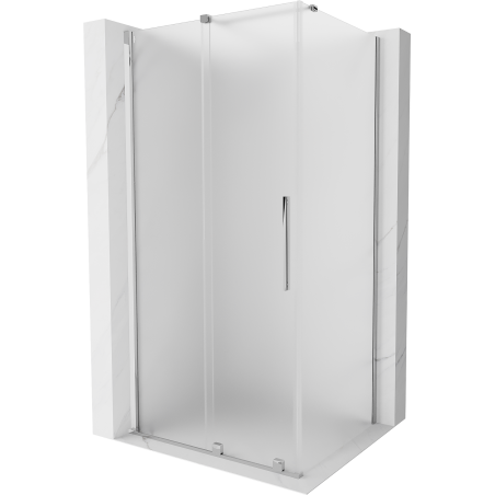 Mexen Velar Duschkabine Schiebetür 90 x 85 cm, Mattglas, Chrom - 871-090-085-31-01