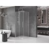 Mexen Velar Duschkabine Schiebetür 100 x 100 cm, Milchglas, Chrom - 871-100-100-31-01