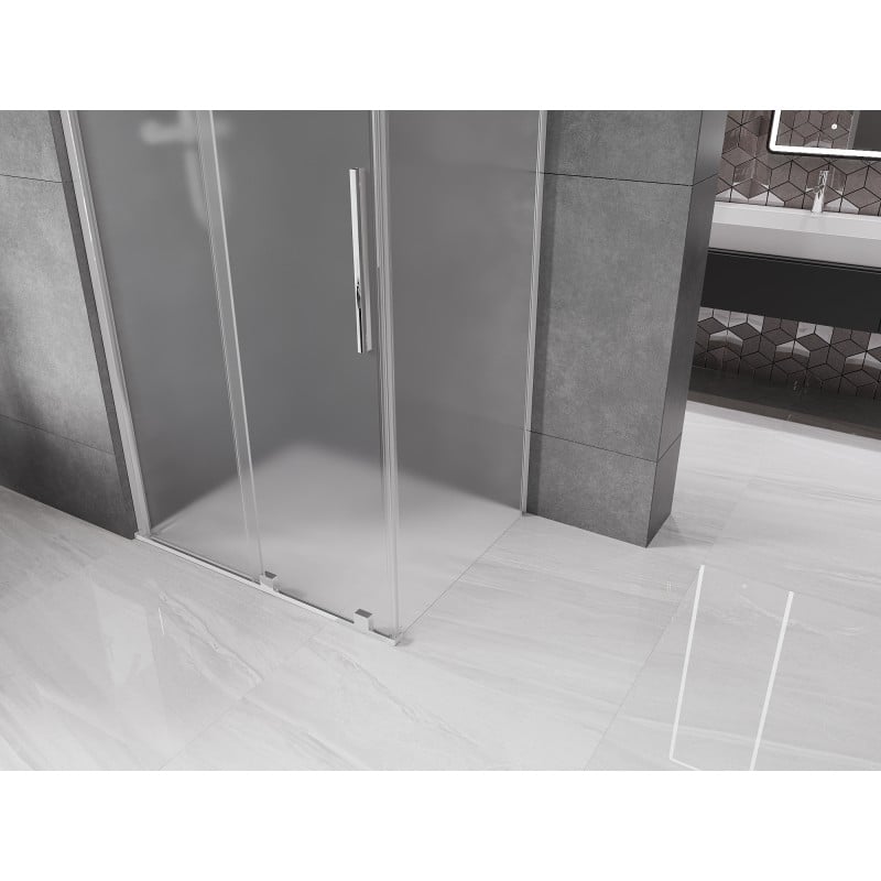 Mexen Velar Duschkabine schiebbar 100 x 120 cm, matt, Chrom - 871-100-120-31-01