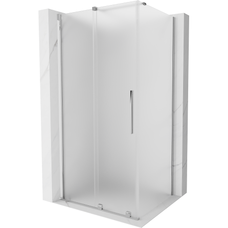 Mexen Velar Schiebeduschkabine 110 x 85 cm, Eisglas, Chrom - 871-110-085-31-01